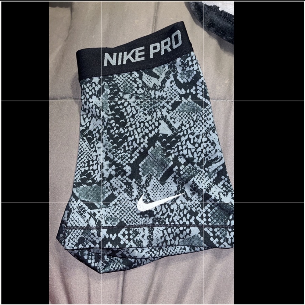 Grey Snakeskin Nike Pro Shorts